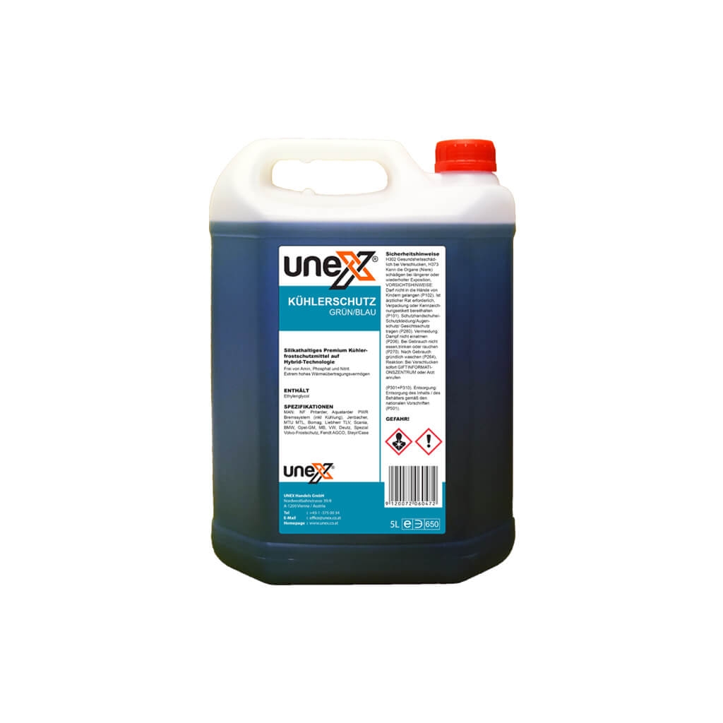 UNEX Kühlerschutz Grün/Blau Fertigmischung 5Liter