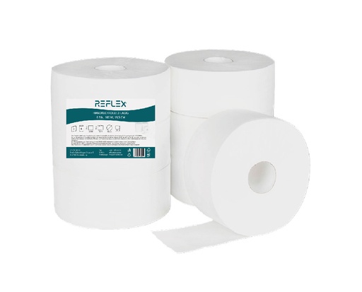 [UNEX11713] Maxi Jumbo Toilettenpapier 2-lagig, weiß 6x1, 300 lfm